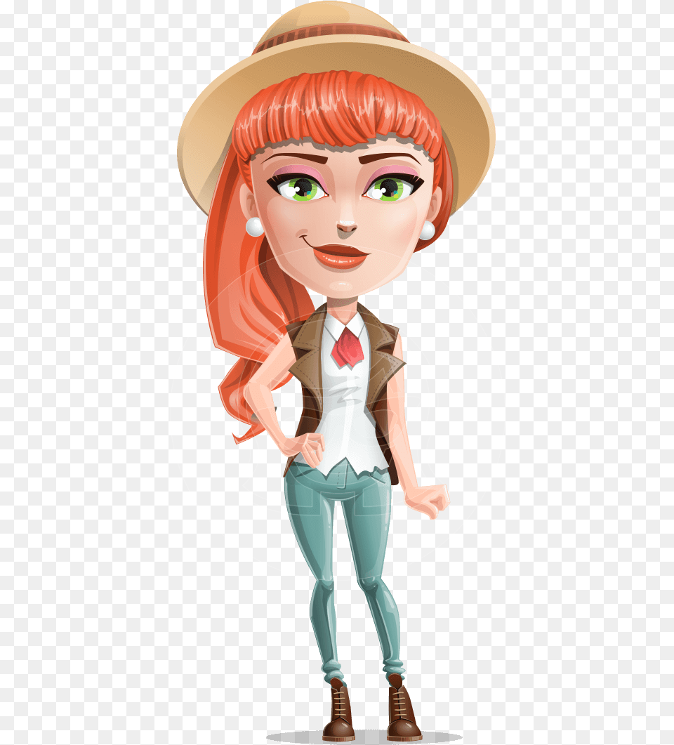 Adeline Bangs The Redhead Vector Cartoon Character Female Cartoon Character, Book, Comics, Publication, Woman Free Png Download