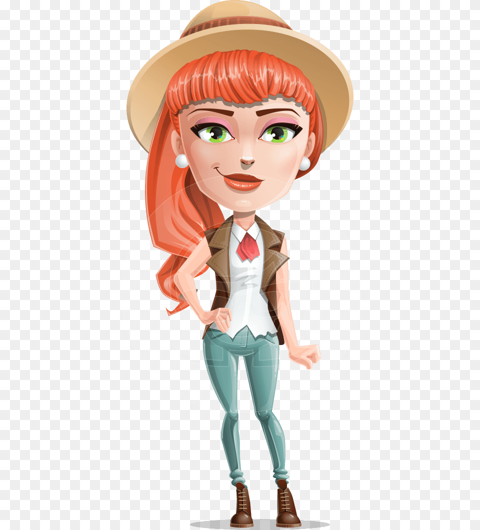 Adeline Bangs The Redhead Vector Cartoon Character Graphicmama, Book, Comics, Publication, Accessories Free Transparent Png