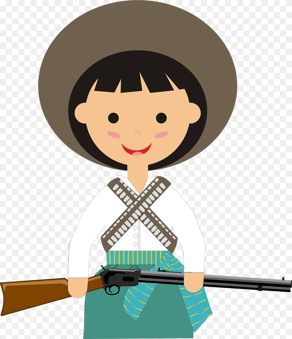 Adelita Soldadera Mexican Revolution Adelita, Weapon, Rifle, Firearm, Gun Png