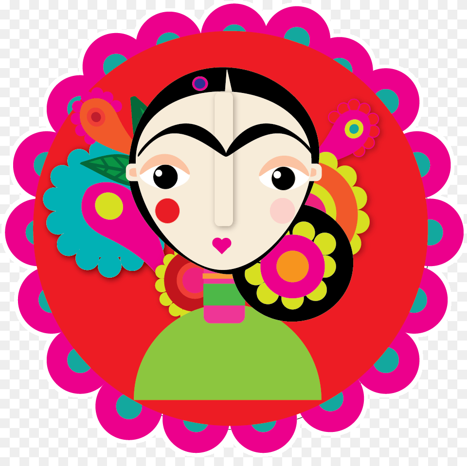 Adesivo Frida De May Bucar, Art, Graphics, Pattern, Face Free Png