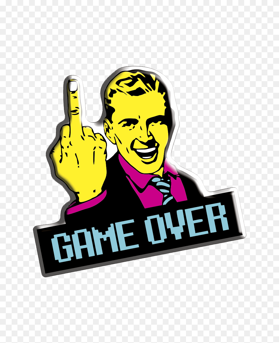 Adesivo Game Over Fu, Sticker, Body Part, Person, Finger Free Transparent Png