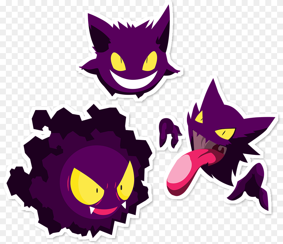 Adesivo Gastly Haunter Gengar Pokemon De Murilo Reygridna Gastly Haunter Gengar, Purple, Person Png