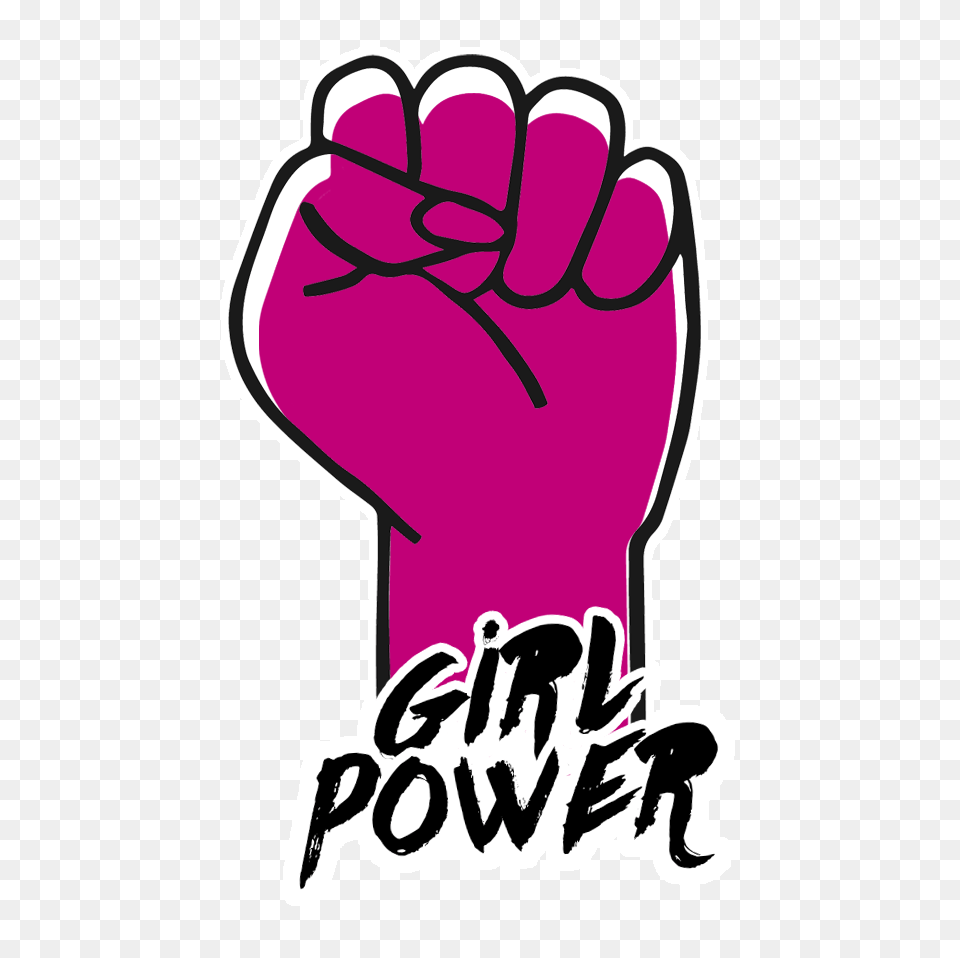 Adesivo Girl Power De Flores, Body Part, Hand, Person, Fist Free Png Download