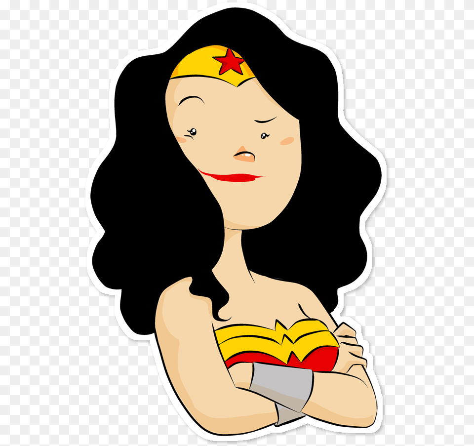 Adesivo Mulher Maravilha De Jacqueline Limana Wonder Woman, Adult, Female, Person, Face Free Png Download