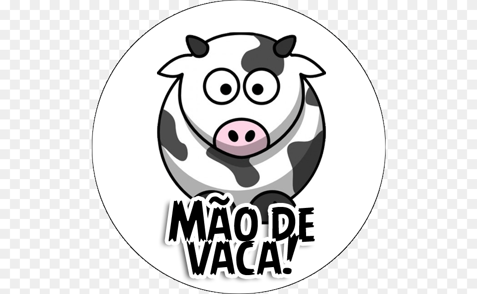 Adesivo Redondo M O De Vaca Cartoon Cow, Animal, Cattle, Livestock, Mammal Free Png