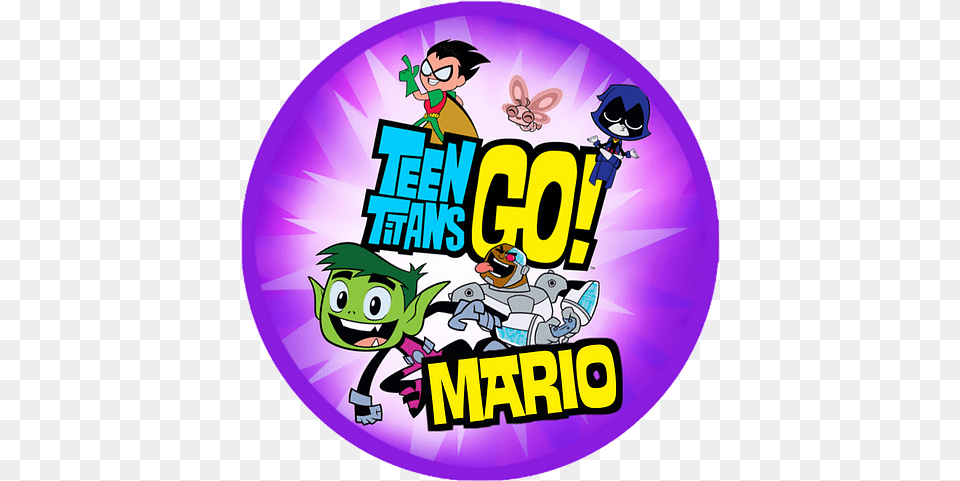 Adesivo Redondo Teen Titans Go Cartoon, Logo, Badge, Symbol, Baby Free Png