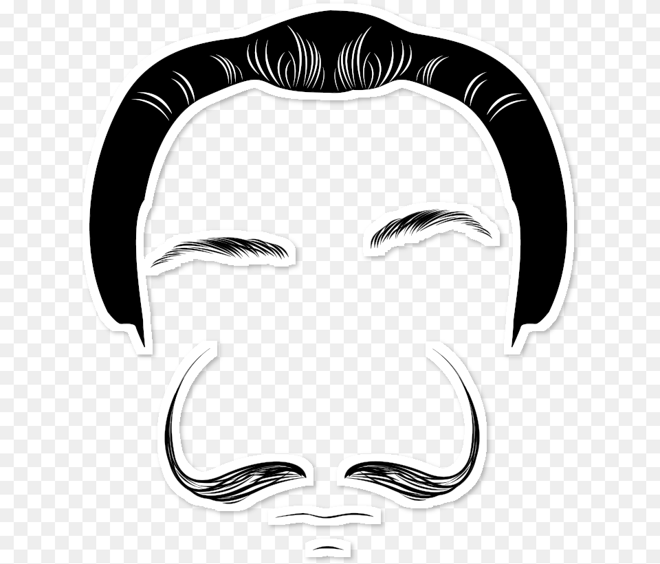 Adesivo Salvador Dali Moustache De Marcos Limana Salvador Dali Face, Stencil, Person, Head, Art Free Png Download