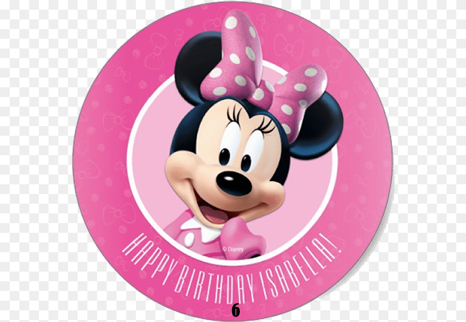 Adesivos Personalizados Minnie Rosa Minnie Mouse Round Sticker, Birthday Cake, Cake, Cream, Dessert Free Png