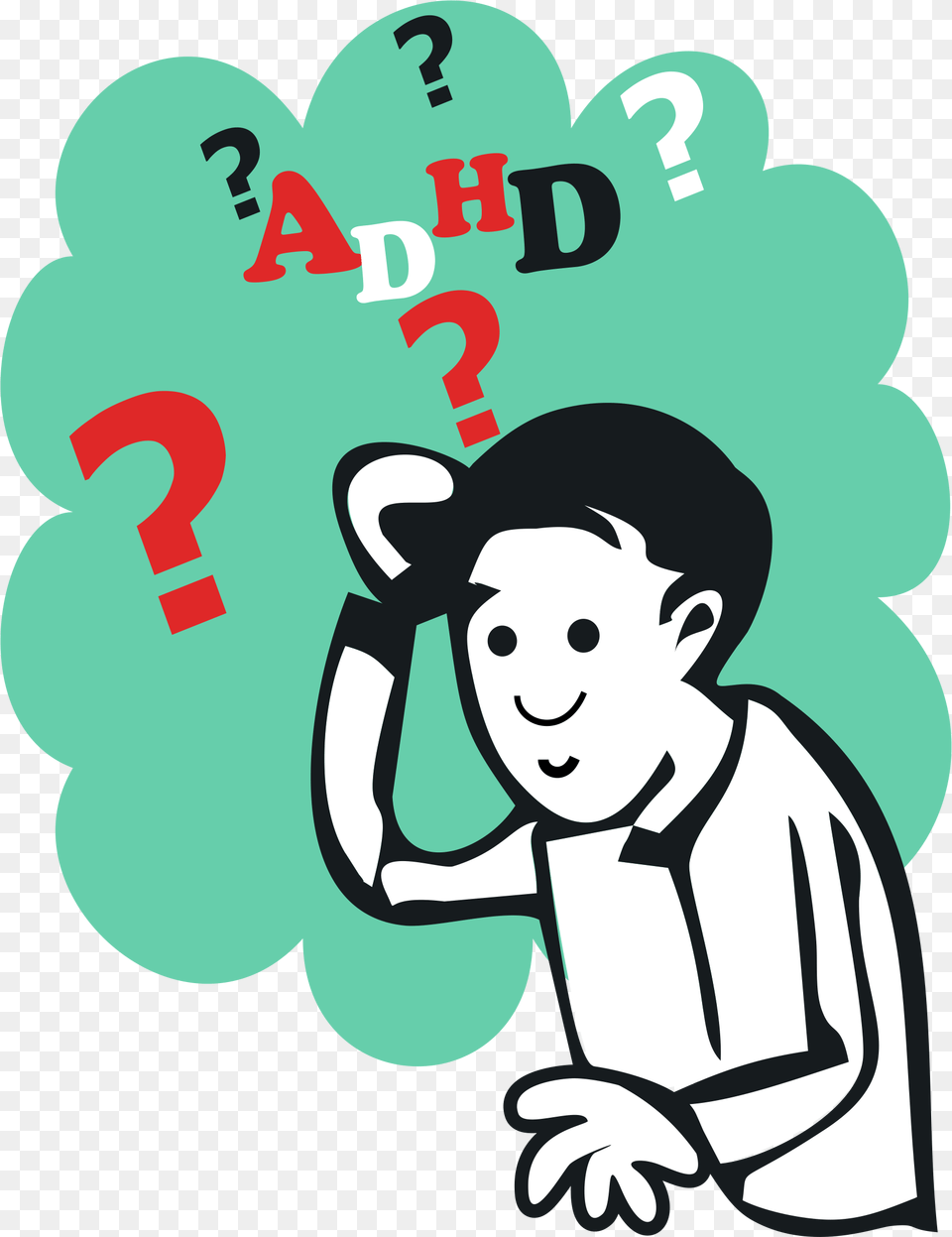 Adhd Symptoms Adhd Adhd Adhd Symptoms And Anxiety, Stencil, Face, Head, Person Free Png Download