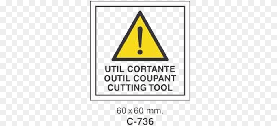 Adhesive Safety Signboard For Work Instructions C 736 Deep Excavation Sign Board, Symbol, Triangle, Scoreboard, Road Sign Free Transparent Png