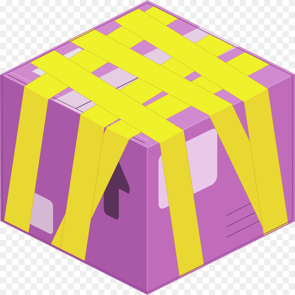 Adhesive Tape Pink Carton Box Clipart Png Image