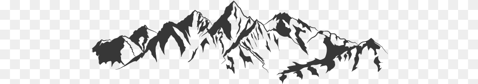 Adhesivo Dibujo De Una Alaskan Mountain Range Silhouette, Ice, Outdoors, Nature, Stencil Free Transparent Png
