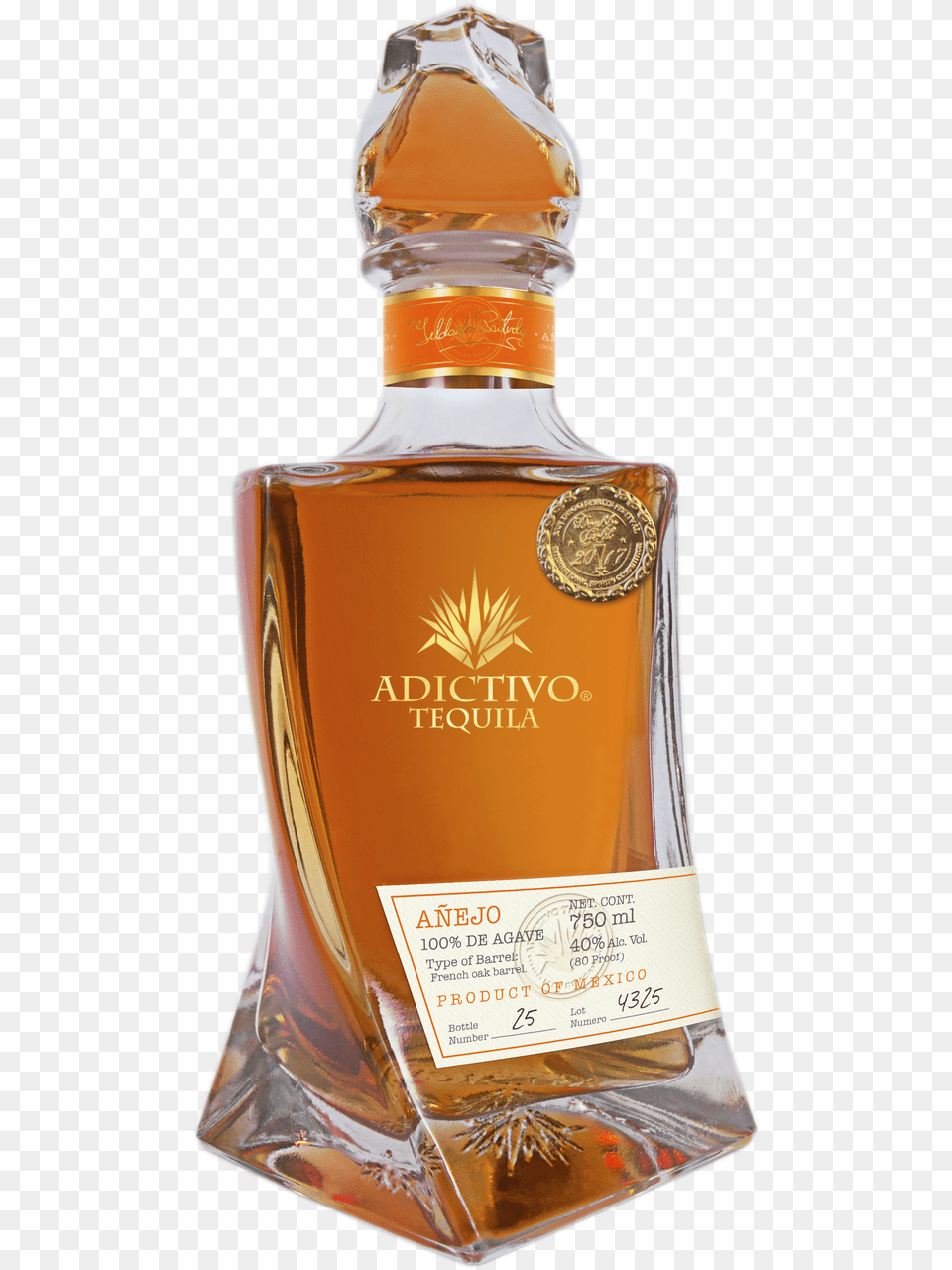 Adictivo Tequila Extra Anejo Adictivo Tequila, Alcohol, Beverage, Liquor, Bottle Free Png Download