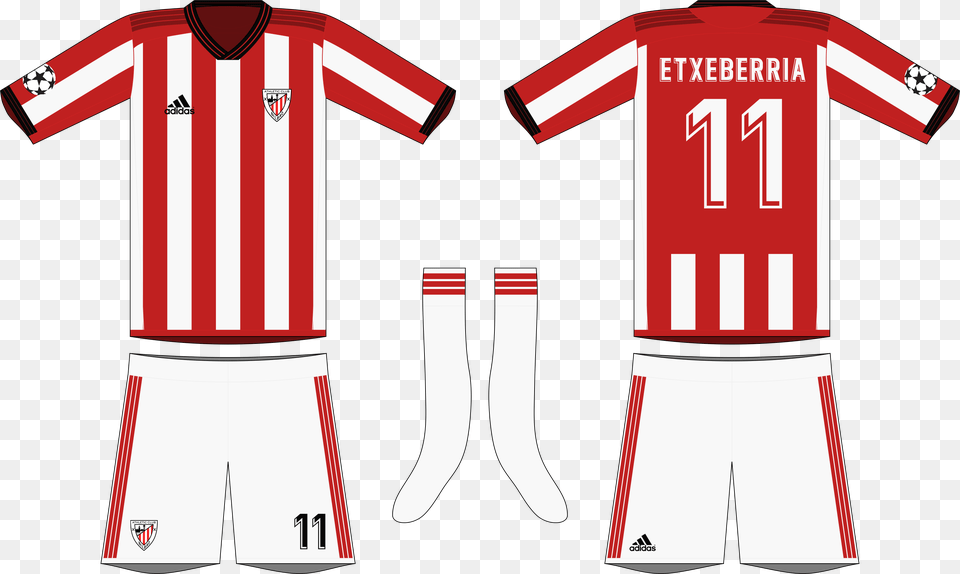 Adidas Athletic Bilbao 2019 20 Home Kit Athletic Bilbao Jersey 2019, Clothing, Shirt, T-shirt Png