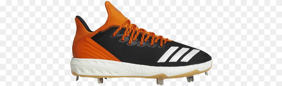 Adidas Boost Icon 4 Gum Menu0027s Metal Cleats Shoes Black Orange Adidas Baseball Cleats, Clothing, Footwear, Shoe, Sneaker Free Transparent Png