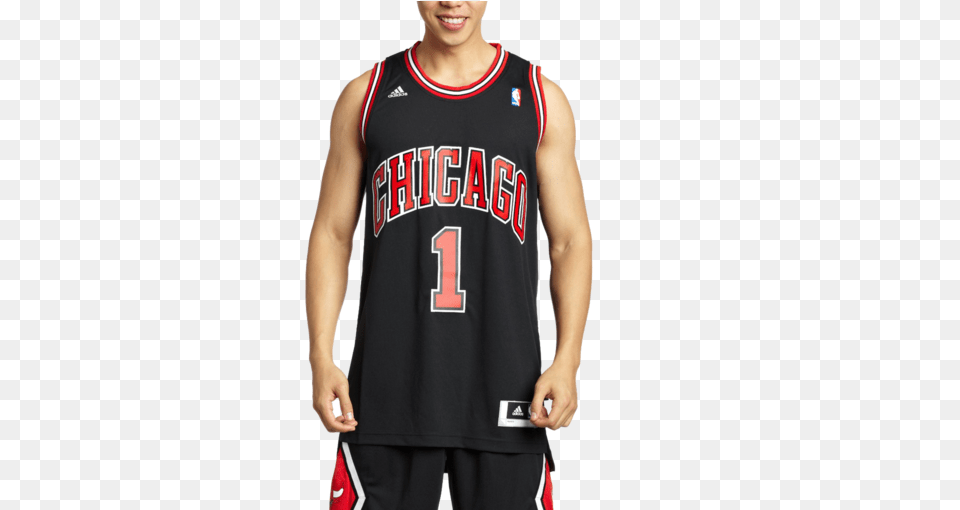 Adidas Chicago Bulls Derrick Rose Replica Basketball Jersey Chicago Bulls, Clothing, Shirt, T-shirt Free Png Download