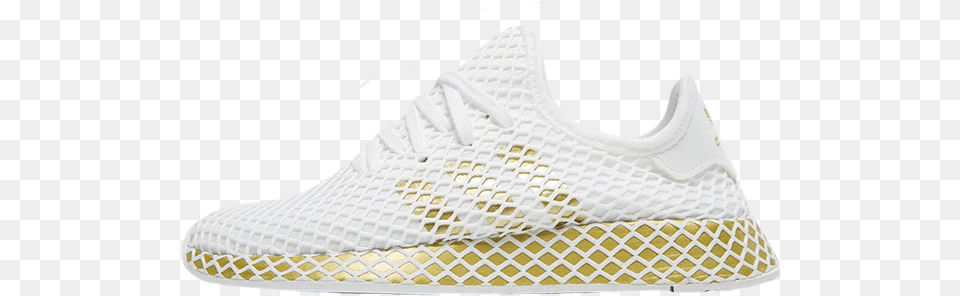 Adidas Deerupt White Gold Womenu0027s The Sole Womens Adidas Deerupt White Gold, Clothing, Footwear, Shoe, Sneaker Png Image