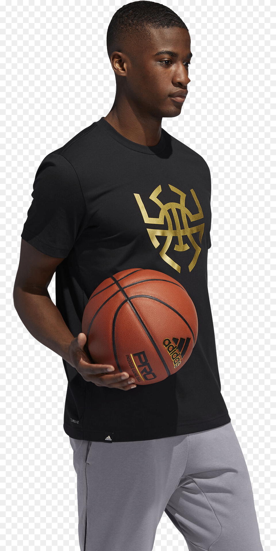 Adidas Dm Logo Tee, T-shirt, Ball, Basketball, Basketball (ball) Png