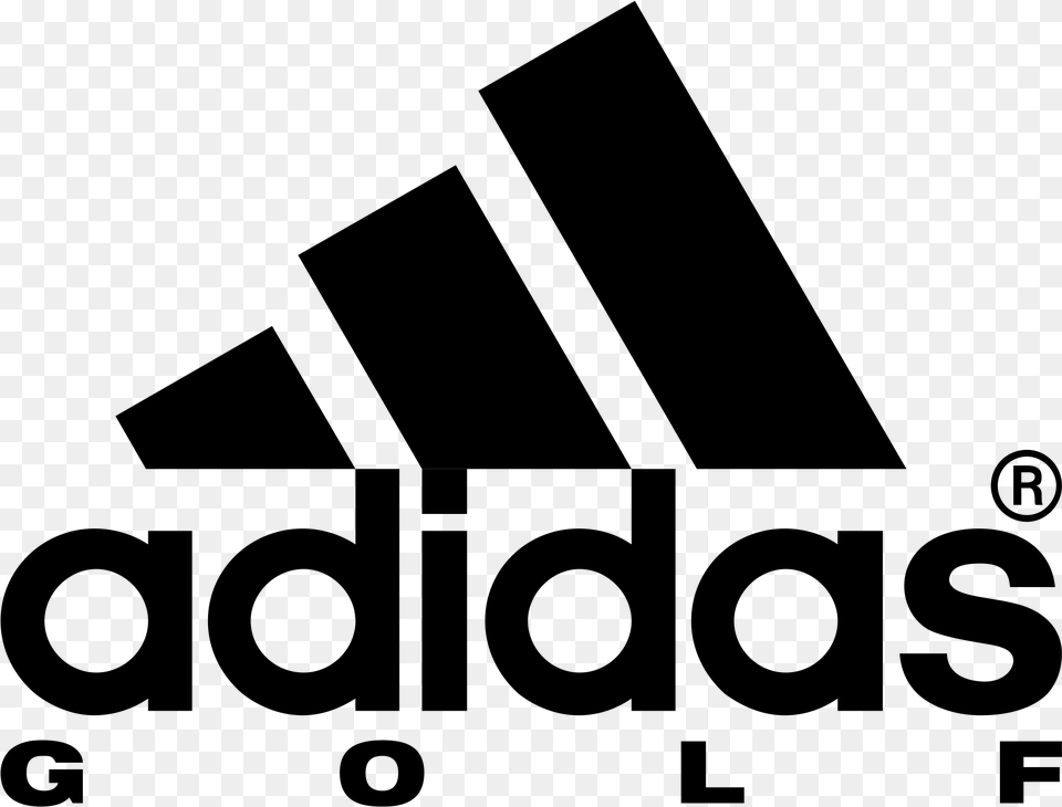 Adidas Golf 01 Logo Black And White Adidas Golf Logo, Gray Free Png