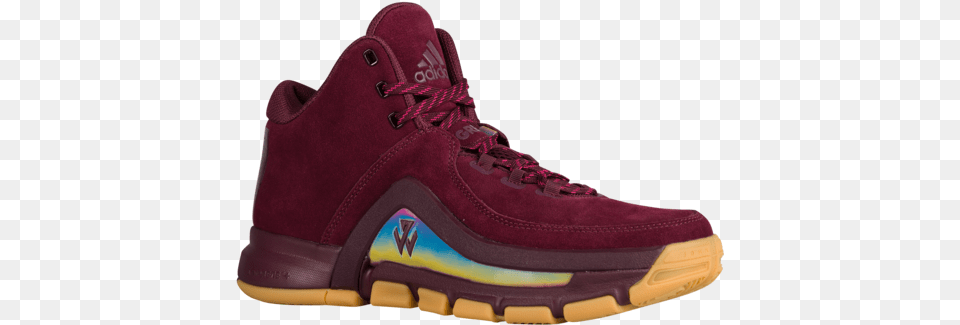 Adidas John Wall 2 Brown Purple Hiking Shoe, Clothing, Footwear, Sneaker, Suede Free Transparent Png