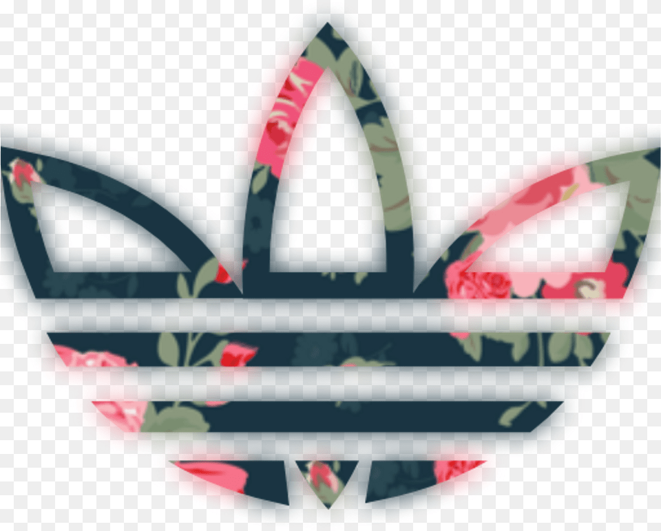 Adidas Logo Brand Clothing Floral Tumblr Picsartfreetoe Adidas Logo Floral, Accessories, Jewelry, Helmet, Crown Free Png Download