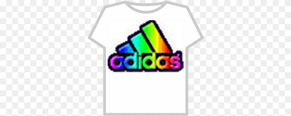 Adidas Logo Rainbow Adidas T Shirt Roblox, Clothing, T-shirt, Dynamite, Weapon Png Image