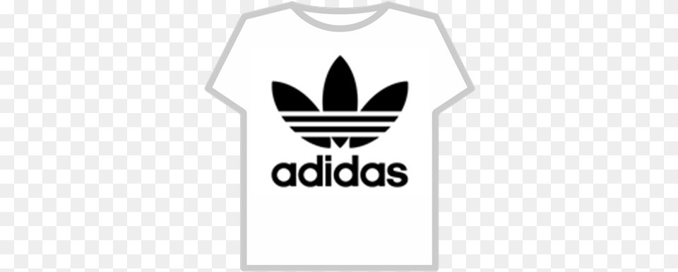 Adidas Logo Shirt Camisa Adidas Para Roblox, Clothing, T-shirt, Stencil Free Png Download