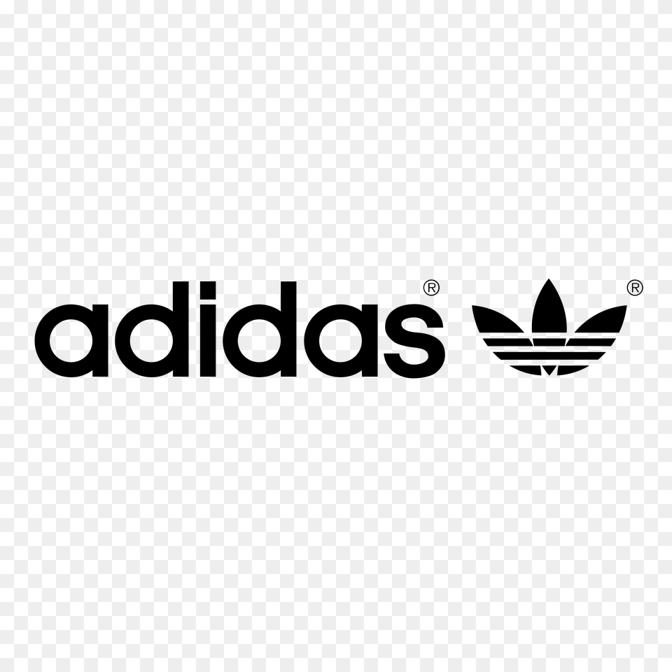 Adidas Logo Transparent Vector, Gray Png