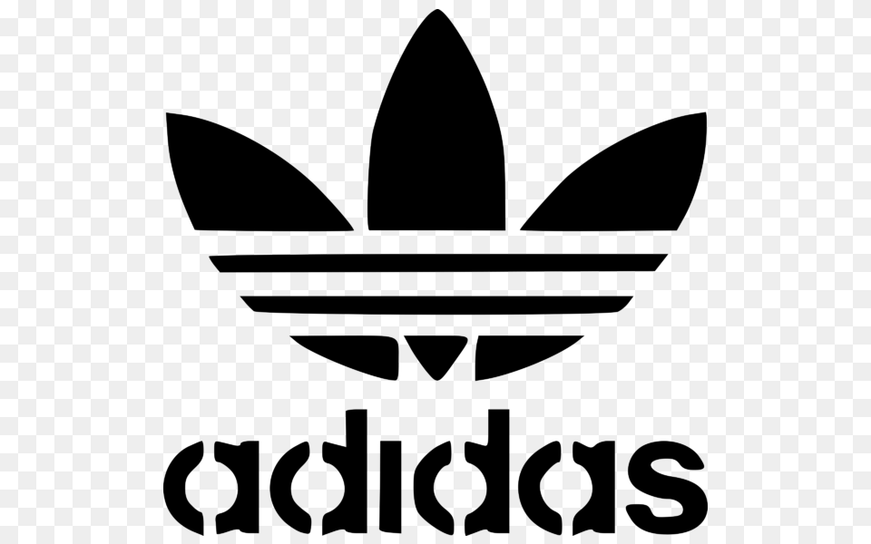Adidas Logo Transparent Vector, Gray Png