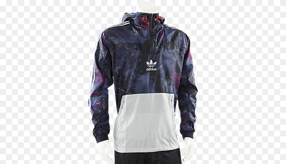 Adidas Marble Print Windbreaker Jacket Multicolored Adidas Windbreaker In Marble Print, Clothing, Coat, Blouse Free Png Download