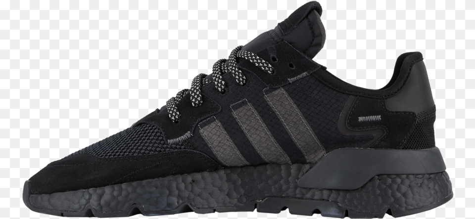 Adidas Night Jogger Triple Black, Clothing, Footwear, Shoe, Sneaker Free Png Download