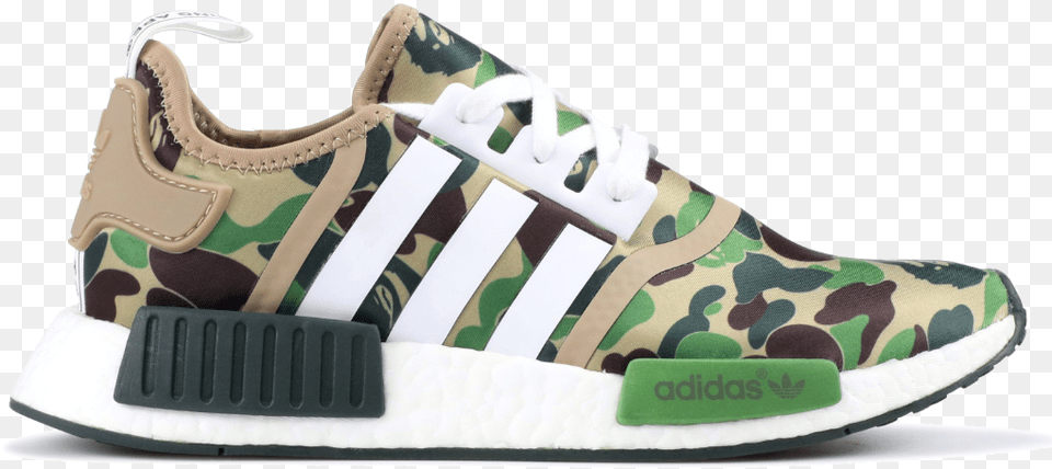 Adidas Nmd R1 Bape Olive Camo Bape X Adidas Nmd Size, Clothing, Footwear, Shoe, Sneaker Free Png Download