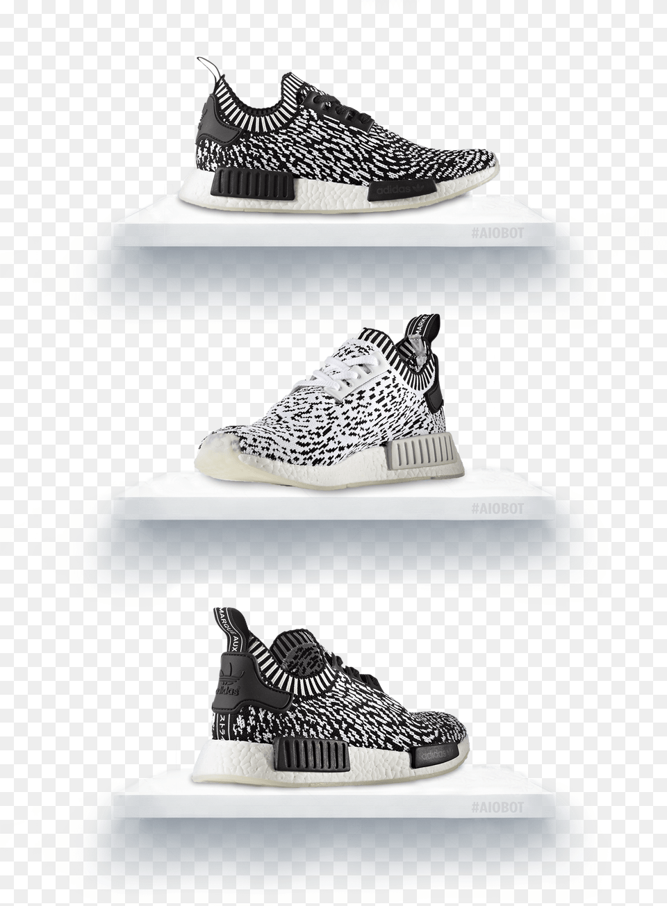 Adidas Nmd R1 Zebra Fake Nmd Zebra, Clothing, Footwear, Shoe, Sneaker Png Image