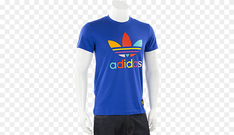 Adidas Originals Supercolor Trefoil T Shirt Bold Blue Adidas, Clothing, T-shirt Free Png Download
