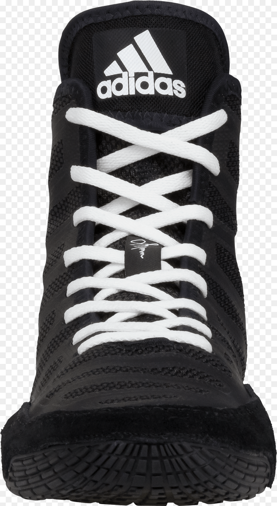 Adidas Shoes Clipart One Shoe Black Adidas Shoes Front, Clothing, Footwear, Sneaker, Running Shoe Png Image