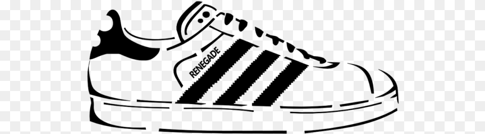 Adidas Shoes Clipart Picsart Adidas Stencil, Gray Free Png