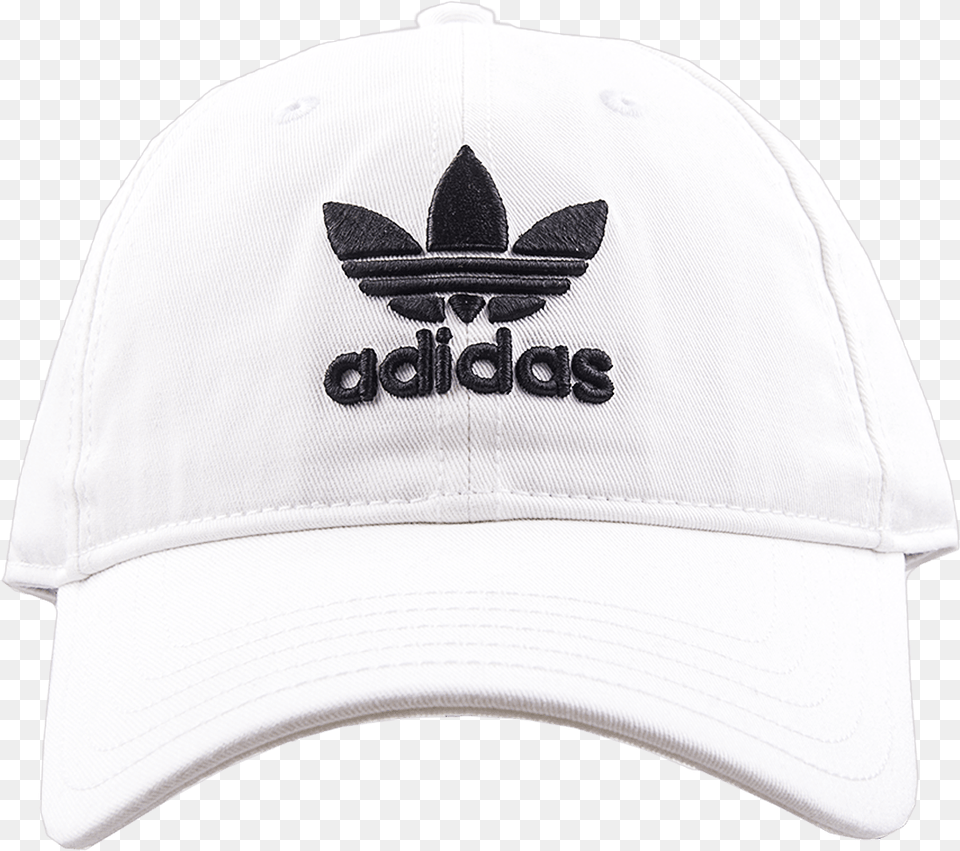 Adidas Trefoil Cap Whiteblack Caps Holypopstorecom Baseball Cap, Baseball Cap, Clothing, Hat, Swimwear Free Png