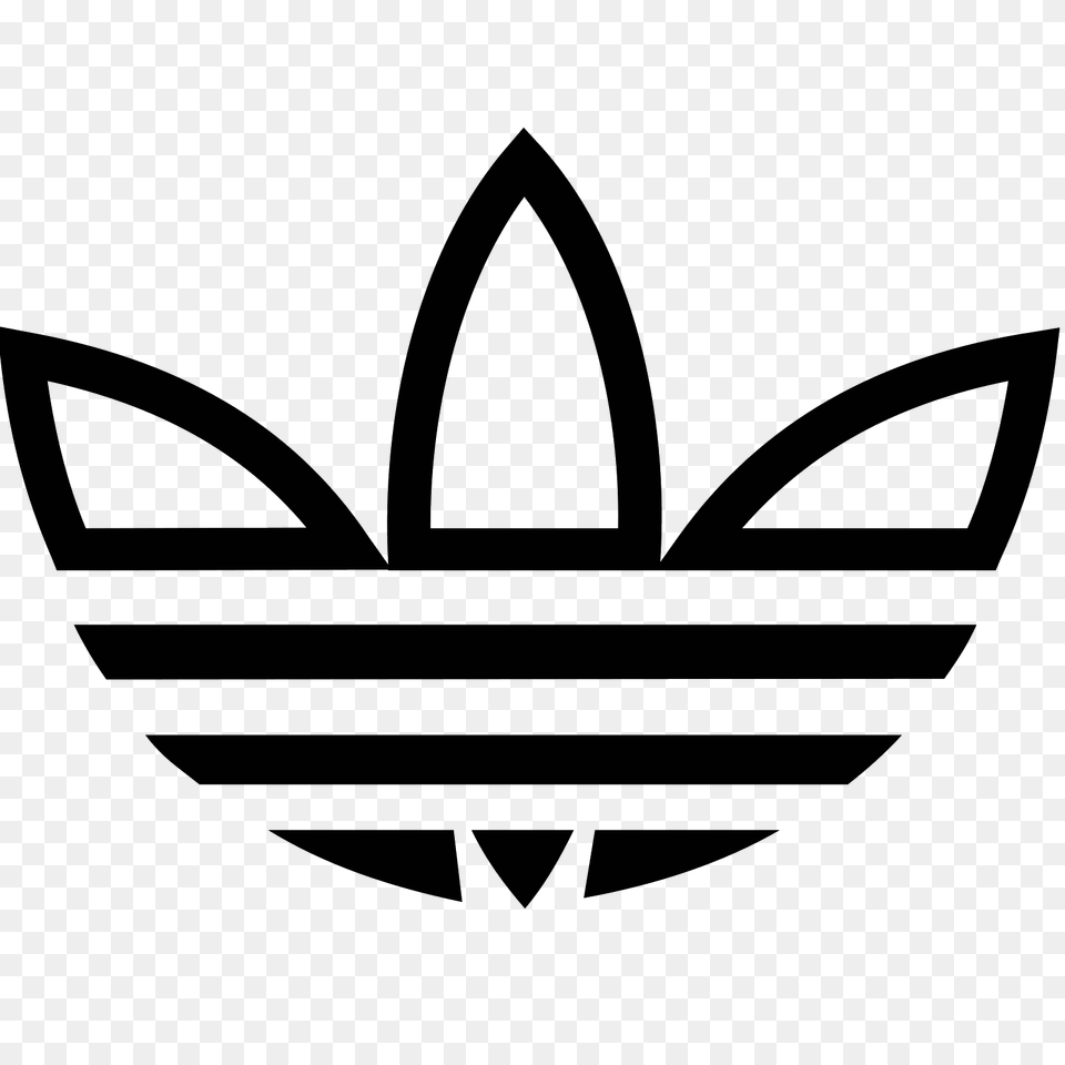 Adidas Trefoil Icon, Gray Png
