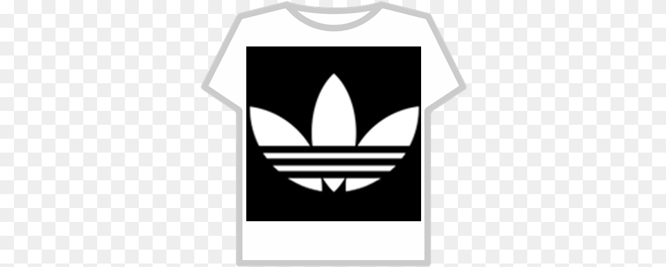 Adidas With Old Logo Black Bear T Shirt Roblox, Clothing, T-shirt, Stencil, Symbol Free Png Download