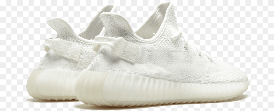 Adidas Yeezy Boost 350 V2 Cream Yeezy Boost 350 V2 All White, Clothing, Footwear, Shoe, Sneaker Png Image