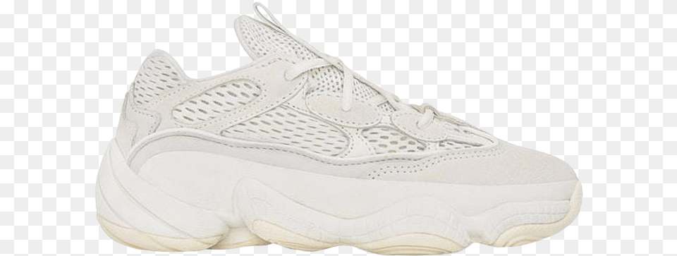 Adidas Yeezy Boost 500 Bone White Kids Yeezy 500 All White, Clothing, Footwear, Shoe, Sneaker Png