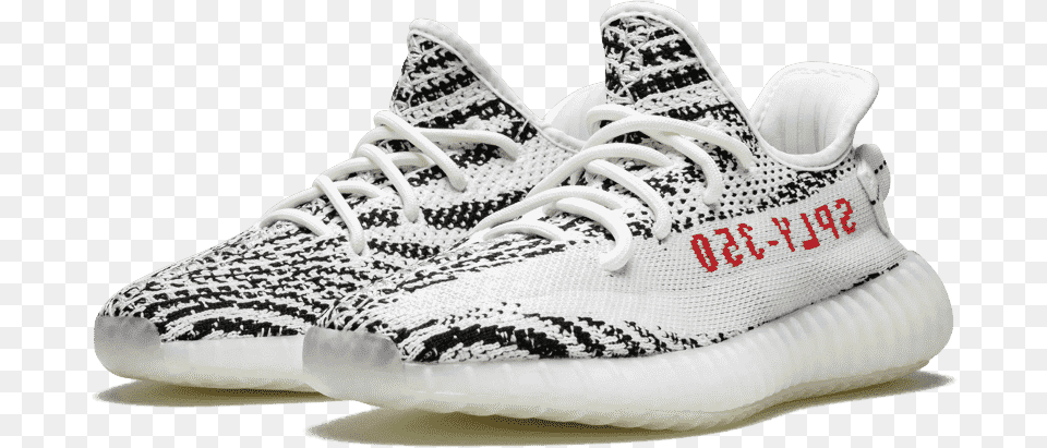 Adidas Yeezy Zebra Yeezy Boost 350 V2 Zebra, Clothing, Footwear, Shoe, Sneaker Free Png