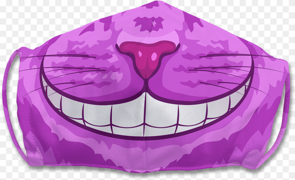 Adjustable Cheshire Cat Face Mask Happy, Purple, Accessories, Bag, Handbag Free Png