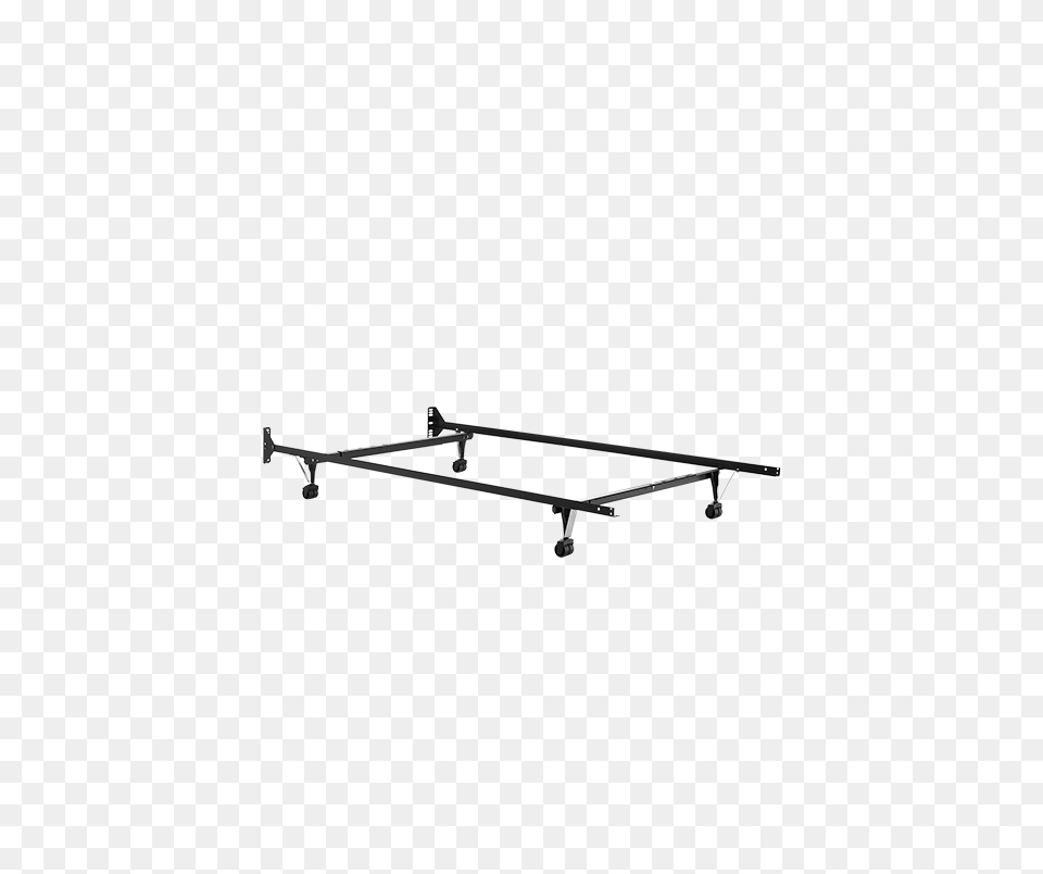 Adjustable Metal Bed Base On Wheels With Support Head, Handrail, Clamp, Device, Tool Png Image