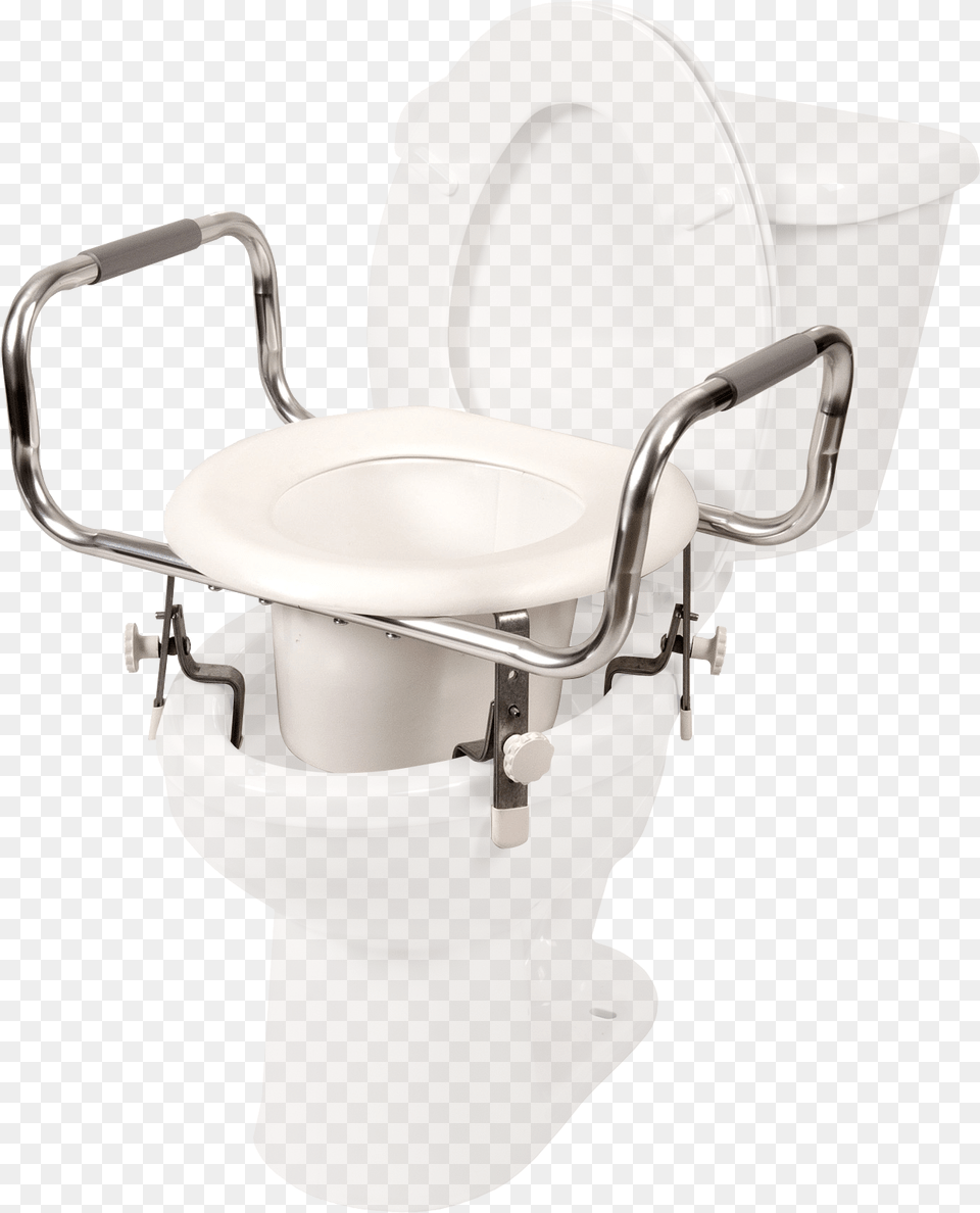 Adjustable Raised Toilet Seat W Arms Adjustable Raised Toilet Seat With Aluminium Padded, Indoors, Bathroom, Room, Potty Free Png Download