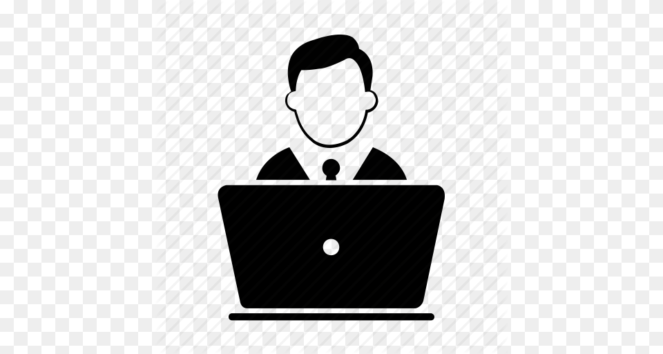 Admin Business Laptop Laptop Users Office Person User Icon, Bag, Crowd, Accessories, Formal Wear Free Png Download