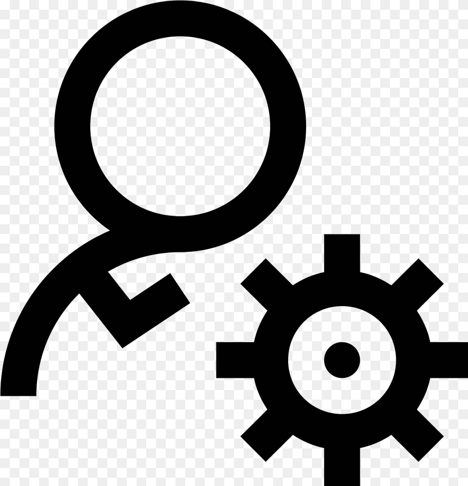 Admin Settings Male Icon Gear Icons, Gray Free Png