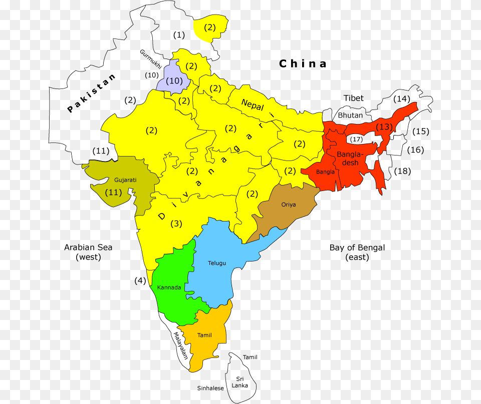Administrative Map Of India Map Of India, Atlas, Chart, Diagram, Plot Png Image