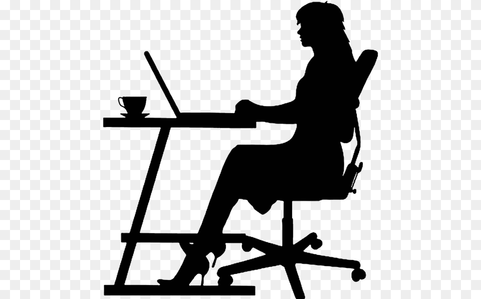 Administrative Professionals Week Office Furniture Silhouette, Gray Png