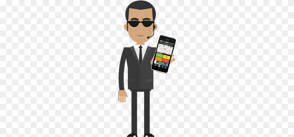 Administrator Of Qr Patrol Security Guard With Mobile, Phone, Mobile Phone, Suit, Formal Wear Free Png